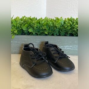 Black toddler shoes size 3 with laces unisex